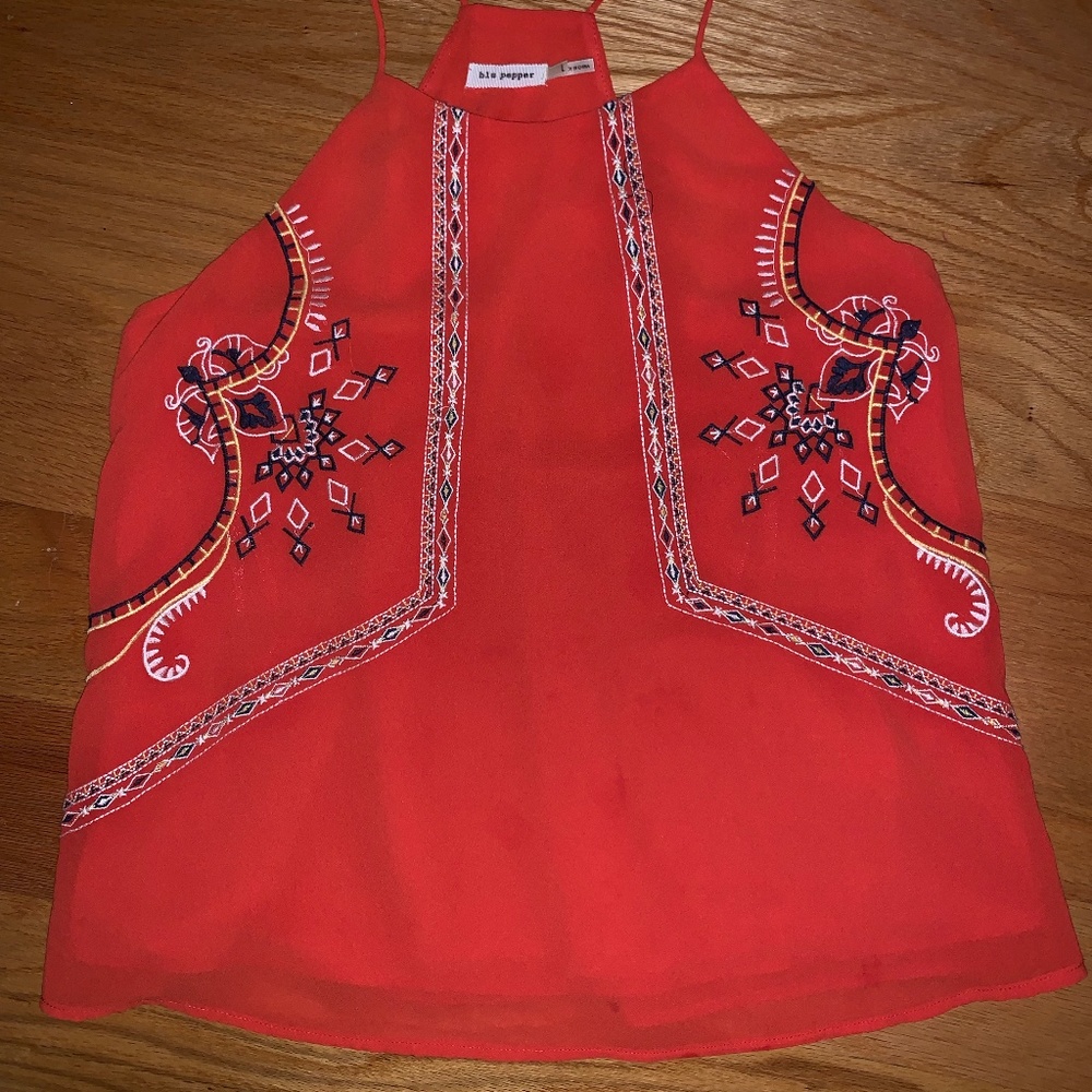 blu pepper size L coral tank top